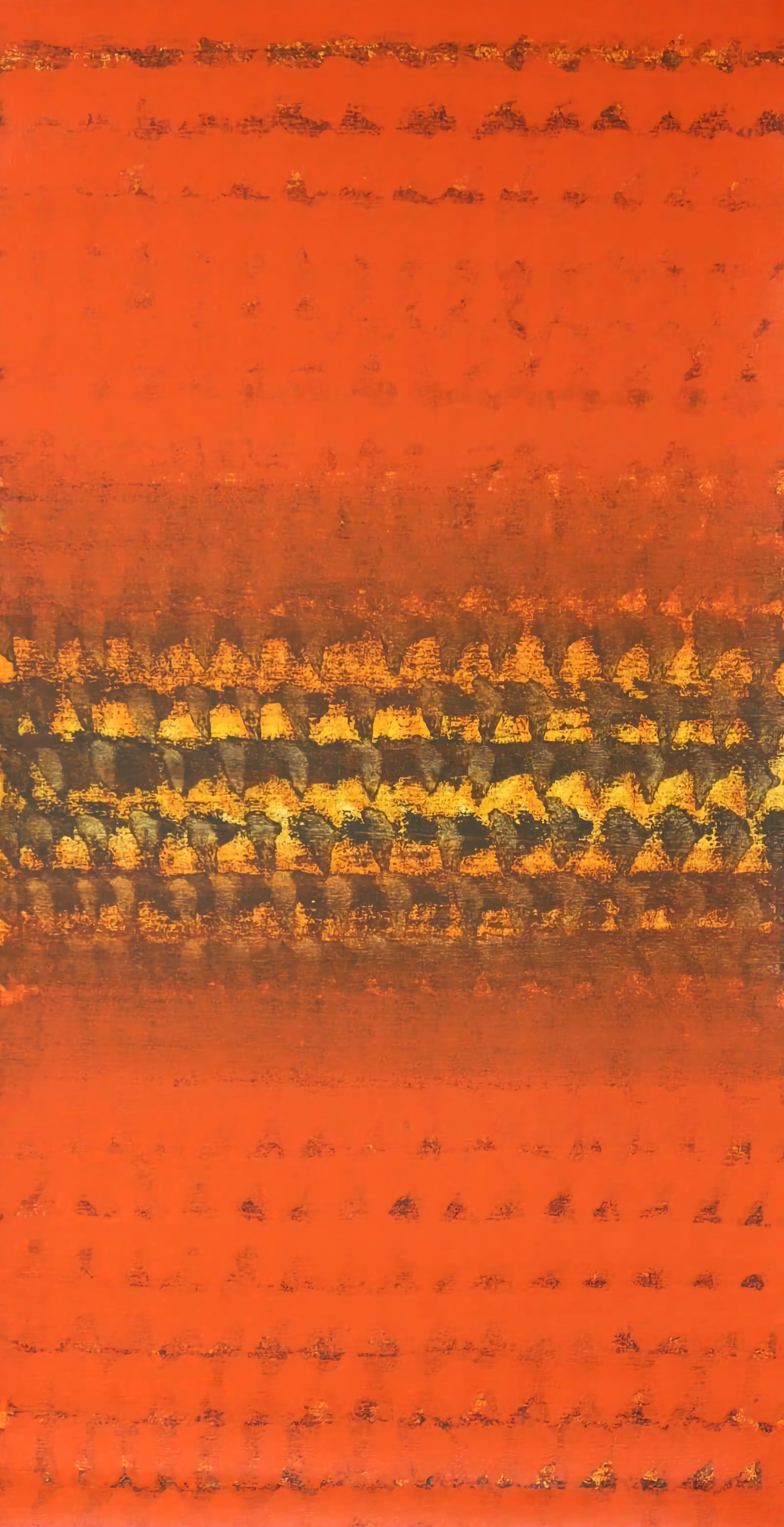 Abstract acrylic painting titled '01 Abstract', 24x48 inches, by artist Satish Kale on Canvas