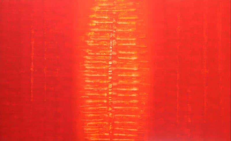 Abstract acrylic painting titled '04 Abstract', 30x30 inches, by artist Satish Kale on Canvas