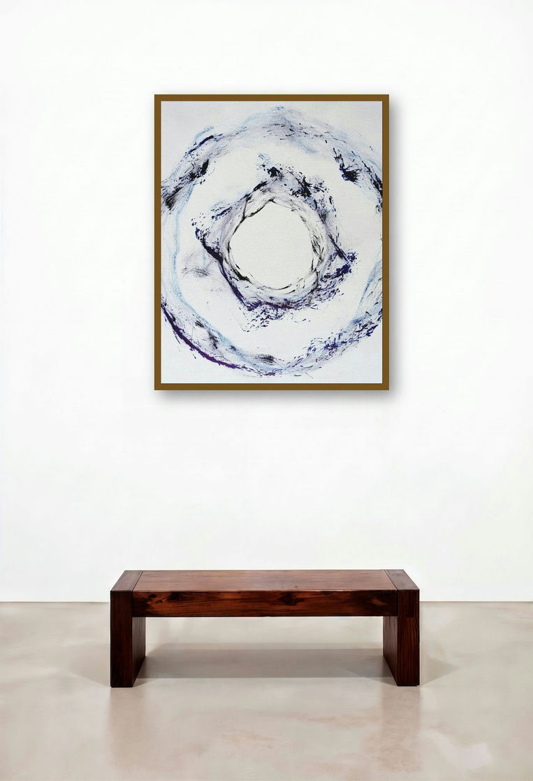 10 Hours 18 Minutes Life Facsimile (Portal) by artist Sandeep Kumar displayed in a Eclectic Executive Office