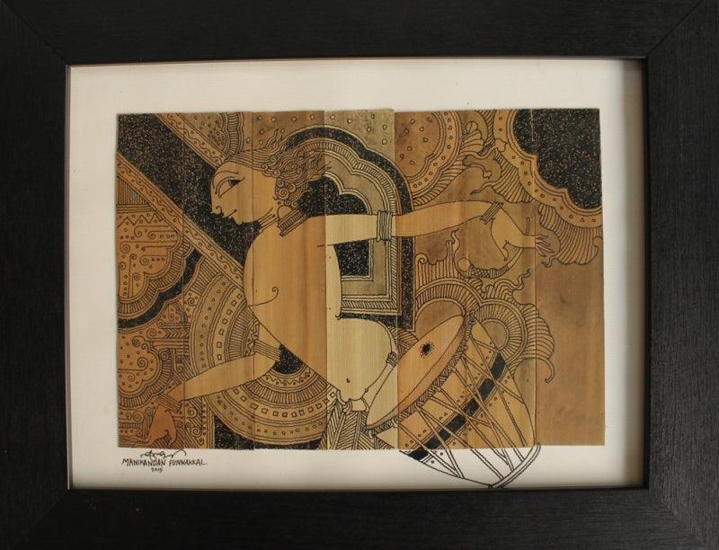 Figurative ink drawing titled '103', 29x36 inches, by artist Manikandan Punnakkal on Leaf