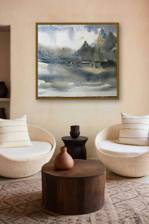 11111 131 (Spiritual Skyline) by artist Prafulla Taywade displayed in a Luxury gallery