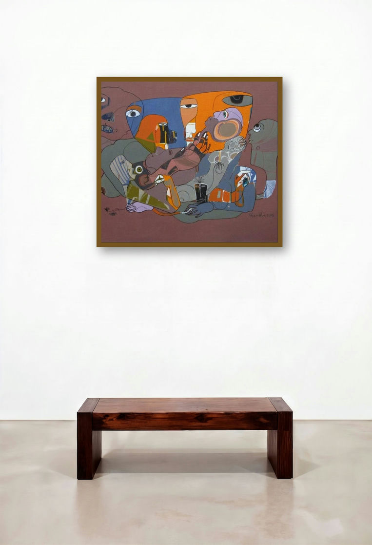 113 by artist Shambhu Prasad Reddy Kolli displayed in a Luxury Lounge