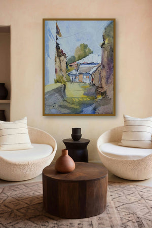 13 (Misty Morning) by artist Ghanshyam Dongarwar displayed in a Modern gallery