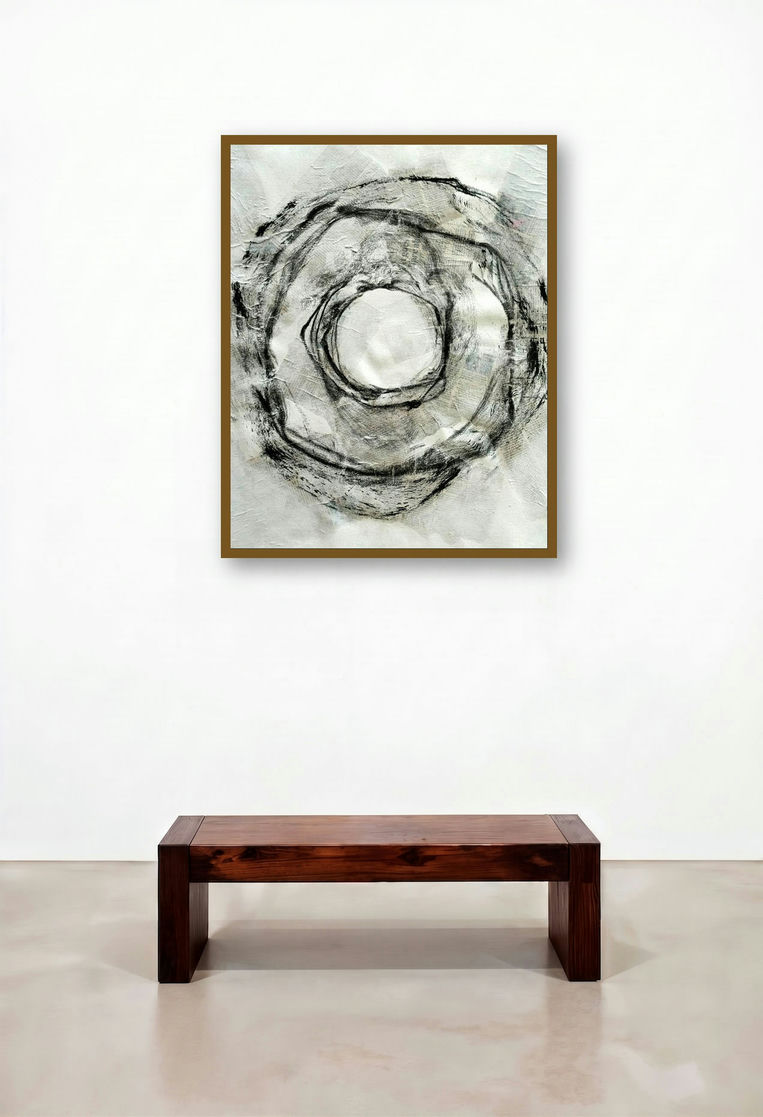 15 Hours 15 Minutes Life Facsimile (Convergence) by artist Sandeep Kumar displayed in a Luxury Dining Room