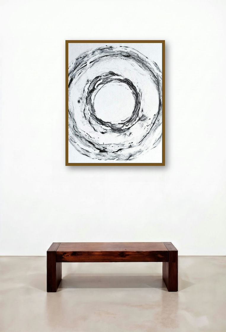 17 Hours 36 Minutes Life Facsimile (Abyss) by artist Sandeep Kumar displayed in a Designer Hotel Lobby