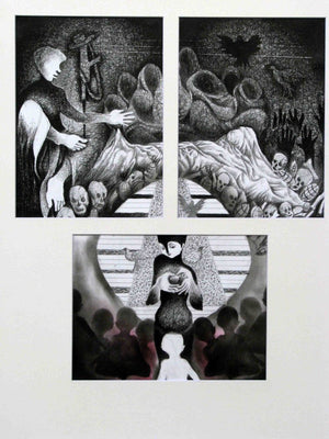 In-situ view of Mahesh Pal Gobra's '26 / 11 Bombay (Echoes of Existence)' painting in a room