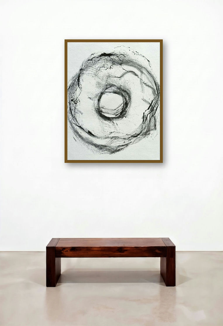 4 Hours 29 Minutes Life Facsimile (The Void**) by artist Sandeep Kumar displayed in a Art Deco Family Room