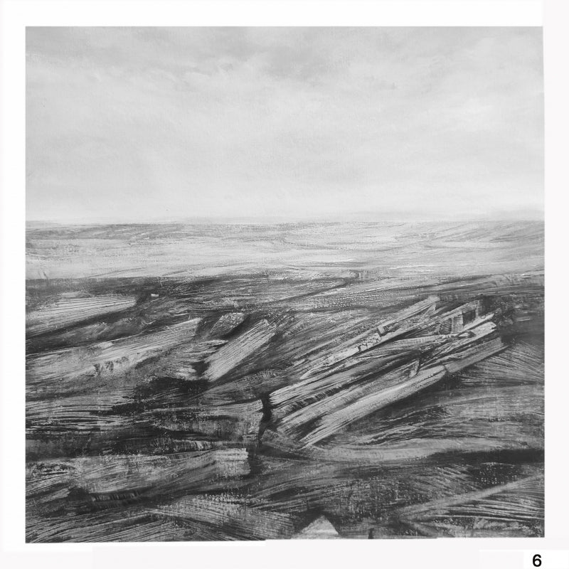 In-situ view of Manish Sharma's '6 (The Weight of Time)' painting in a room