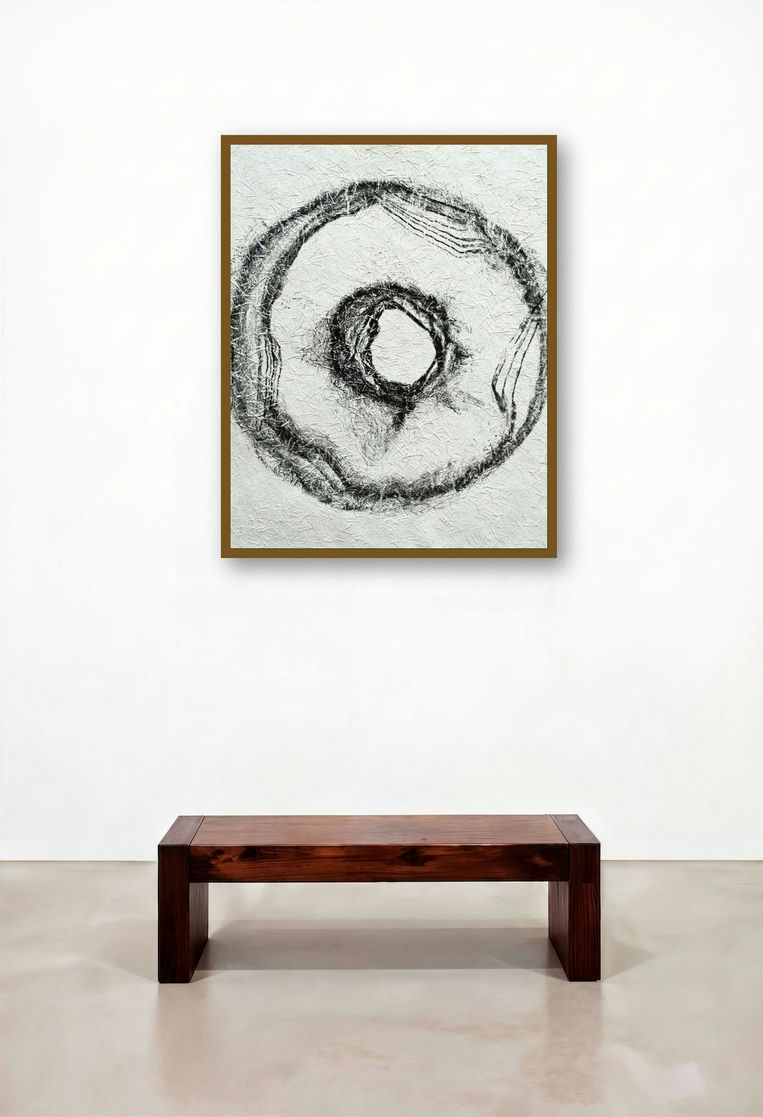 8 Hours 53 Minutes Life Facsimile (The Void**) by artist Sandeep Kumar displayed in a Art Deco Executive Office