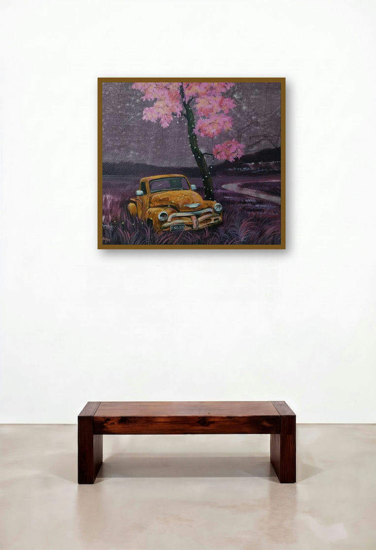 Abonded 3 (A Dreamy Encounter) by artist Gopal Roy displayed in a Contemporary Foyer
