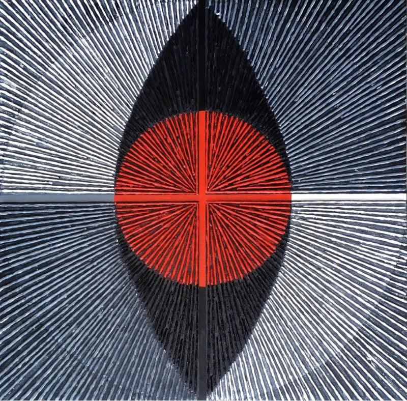 Abstract acrylic painting titled 'Abstract 54', 30x30 inches, by artist Sandesh Khule on Canvas