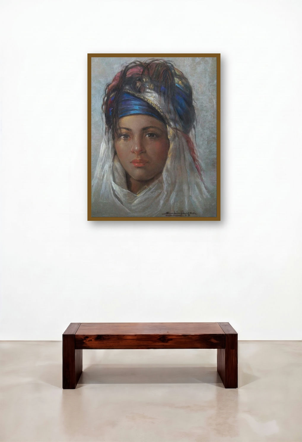 Beauty by artist Sabir Hussain displayed in a Luxury Executive Office