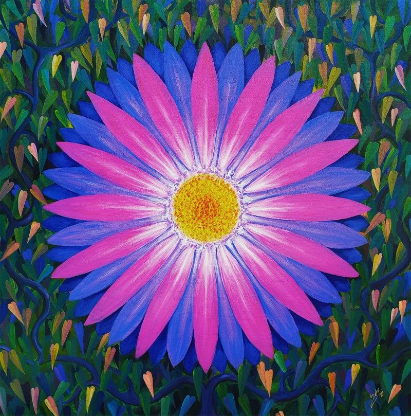 Nature acrylic painting titled 'Beauty', 30x30 inches, by artist Seby Augustine on Canvas