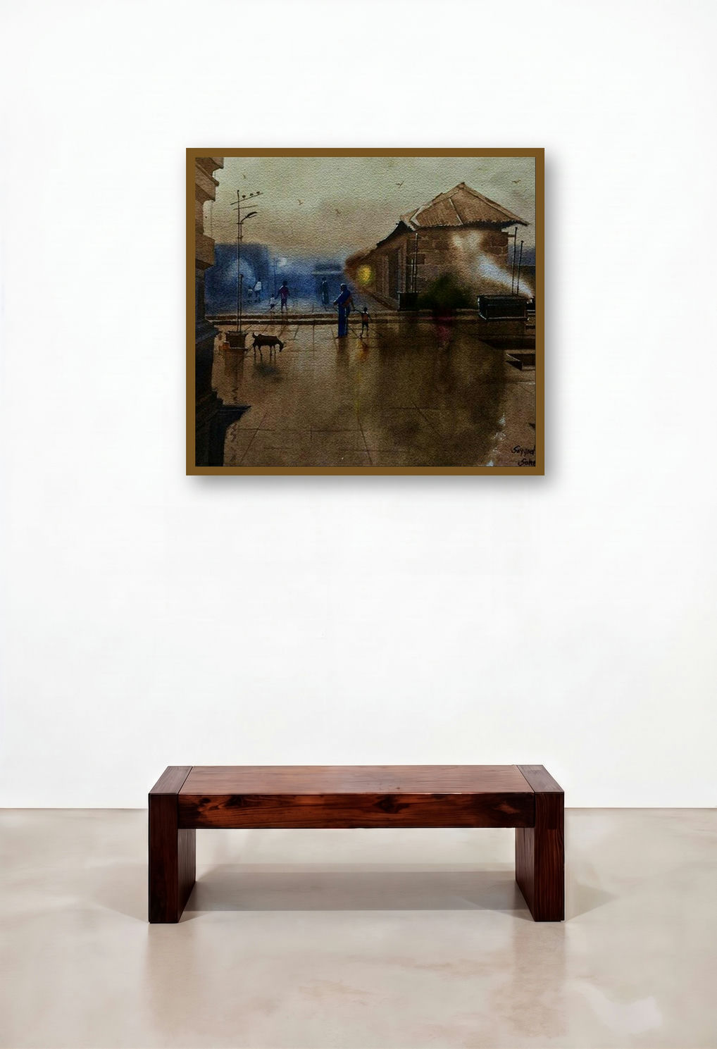 Beauty Of Village (A Cityscape in the Rain)