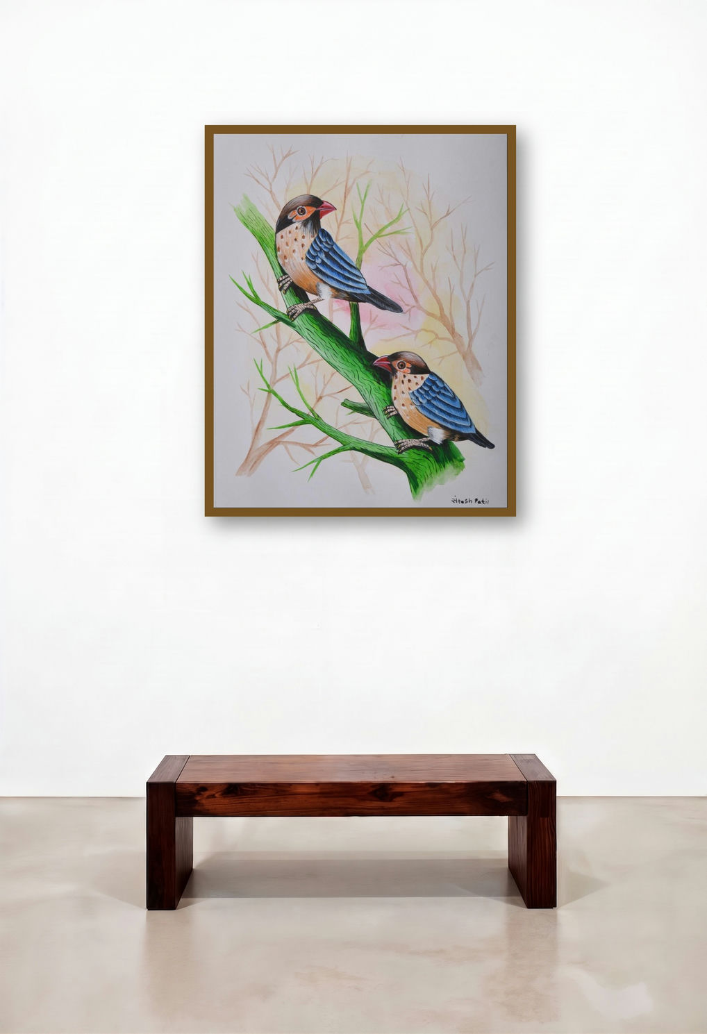 Birds 224 (Birds on a Branch)
