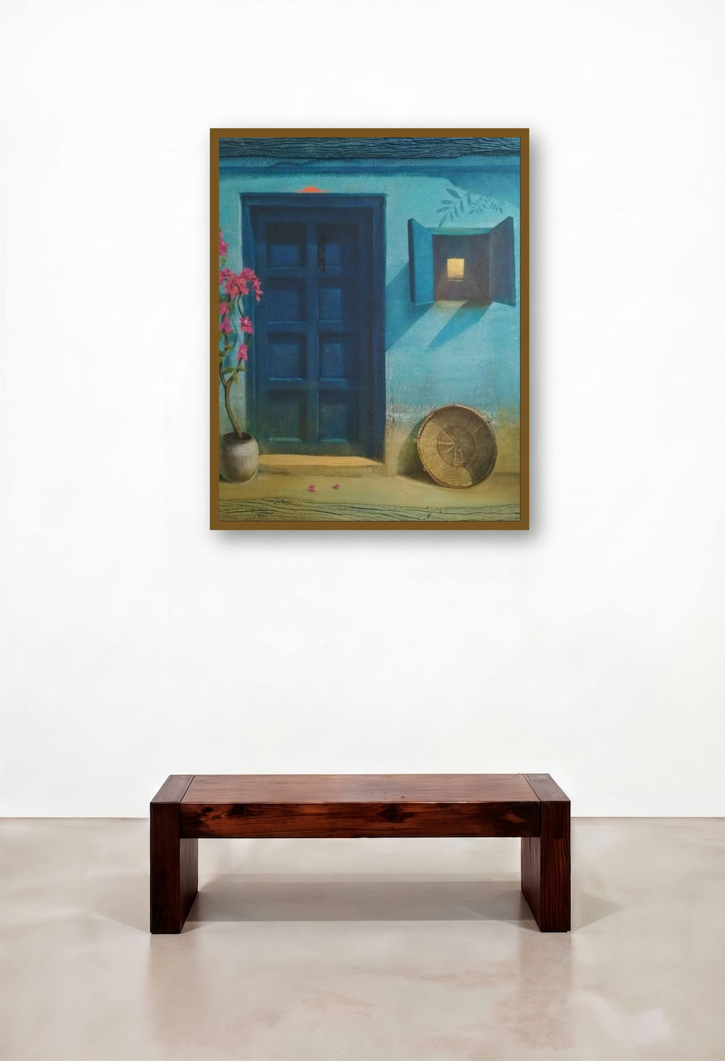 Blue Door 2 (Blue Door) by artist Gopal Pardeshi displayed in a Designer Family Room