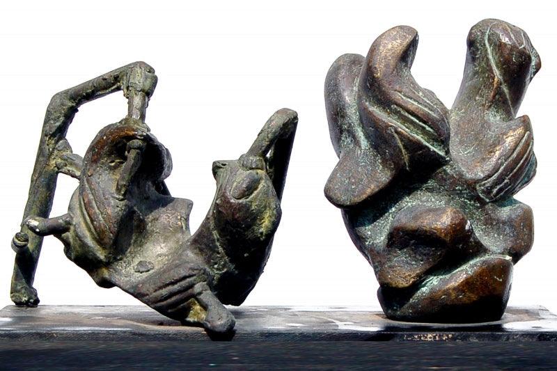 Abstract sculpture titled 'Bronze', 12x14x10 inches, by artist GOPAL PRASAD MANDAL on bronze