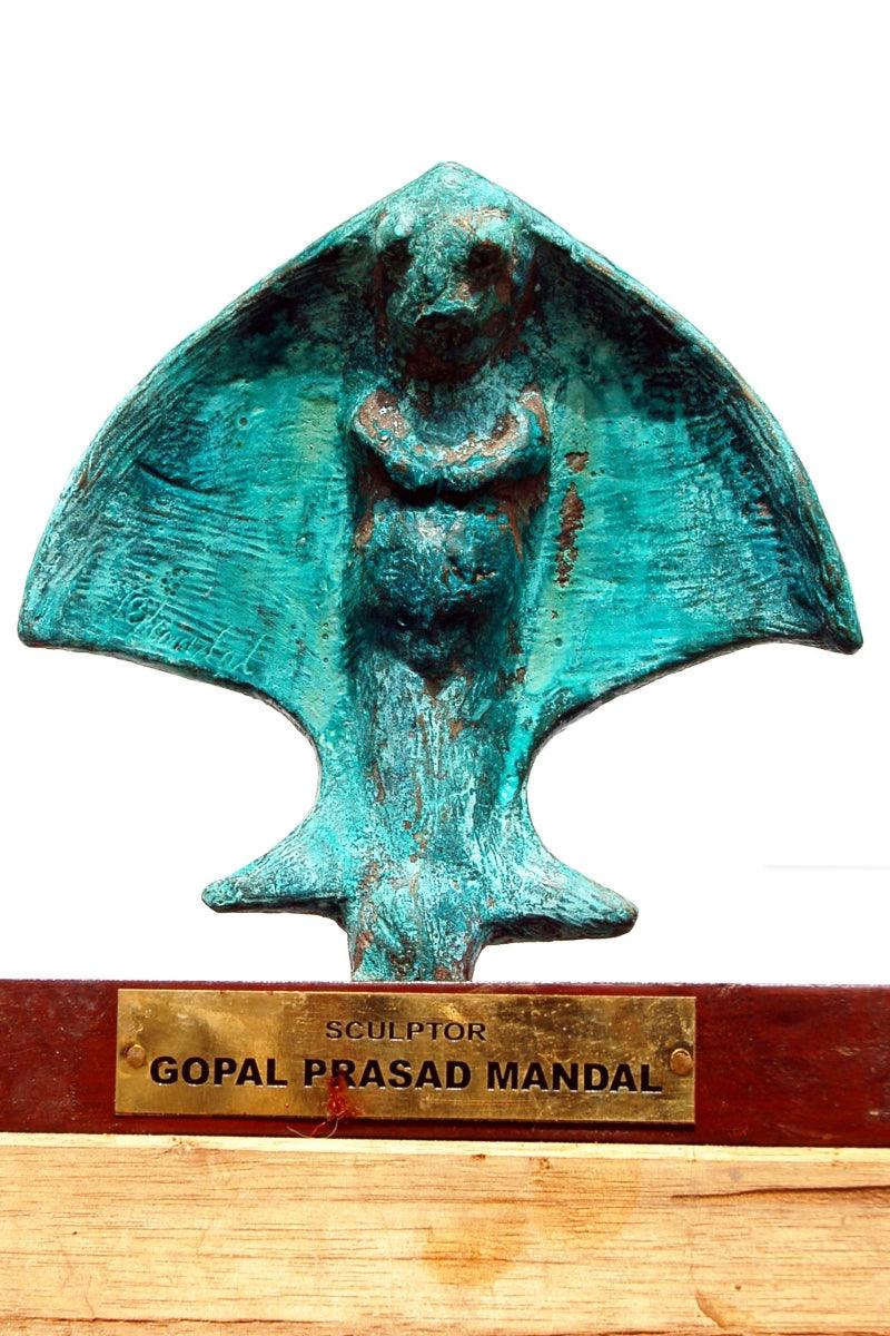 Abstract sculpture titled 'Bronze', 12x14x10 inches, by artist GOPAL PRASAD MANDAL on bronze