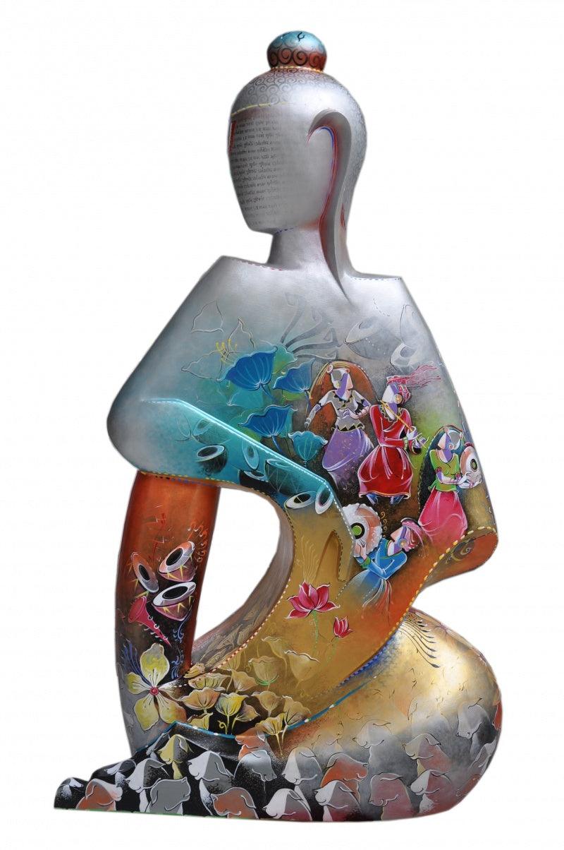 Religious sculpture titled 'Buddha 1', 35x23x8 inches, by artist Swati Pasari on Fiberglass