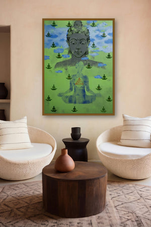 Buddha (Universal Meditation) by artist Ns Art displayed in a Luxury gallery