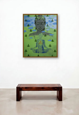 Buddha (Universal Meditation) by artist Ns Art displayed in a Classic Hallway