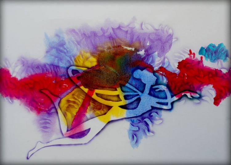 Animals mixed media titled 'Butterfly Series', 36x48 inches, by artist Sripad Kulkarni on Canvas