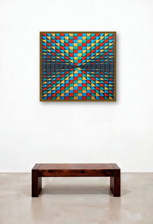 Celebration (Depth Perception) by artist Samba Biswas displayed in a Modern Penthouse