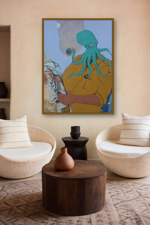 Chameleon (The Octoman Reader) by artist Kamlesh Patidar displayed in a Contemporary gallery