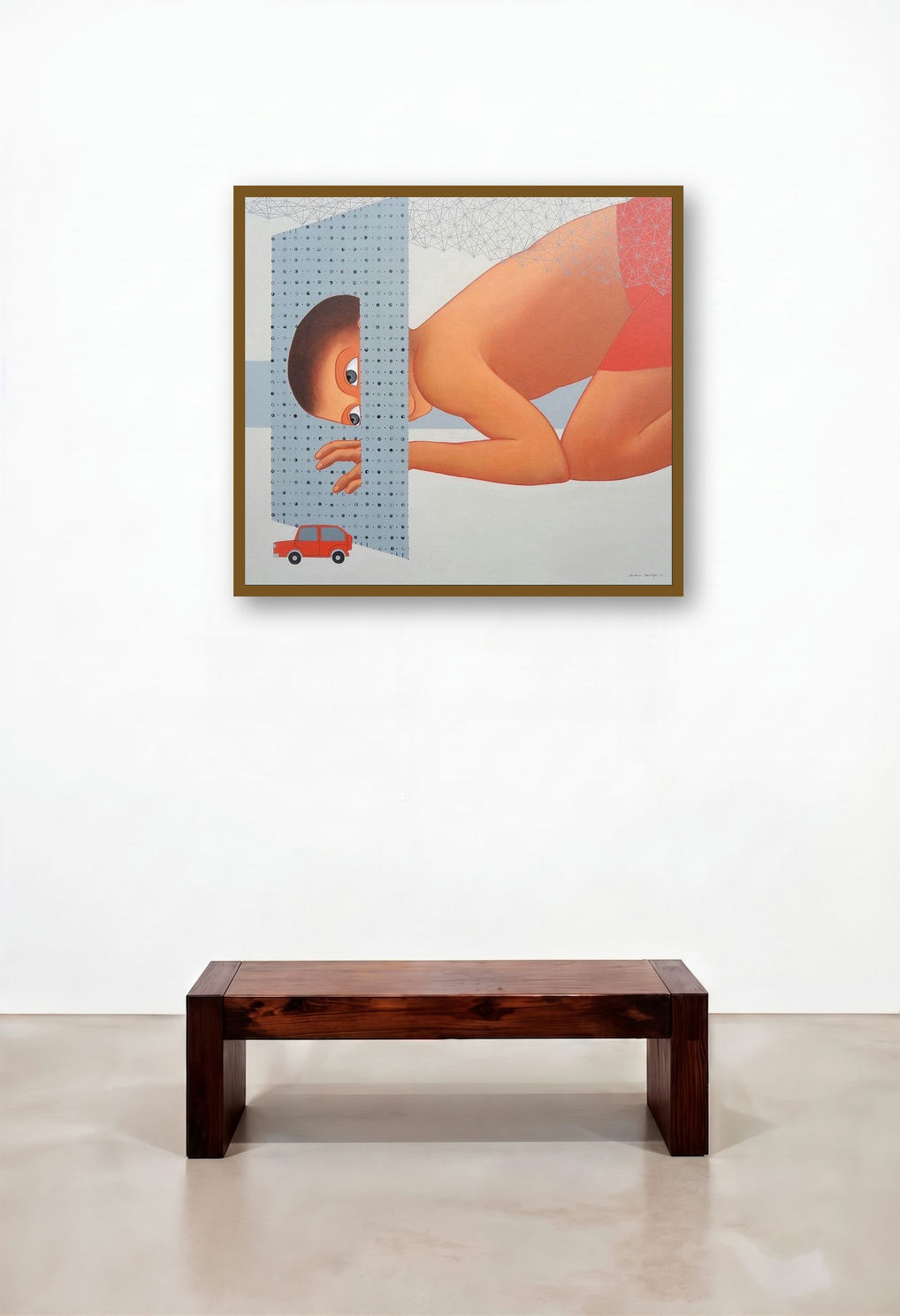 Childhood by artist Bibhas Baidya displayed in a Designer Study