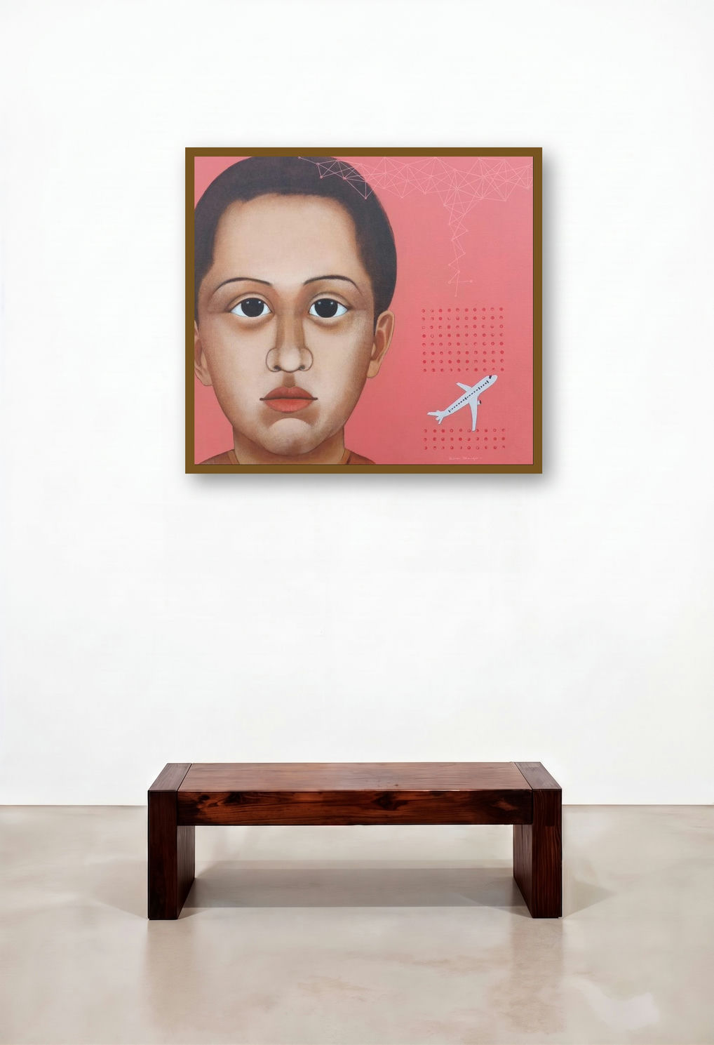 Childhood by artist Bibhas Baidya displayed in a Designer Family Room