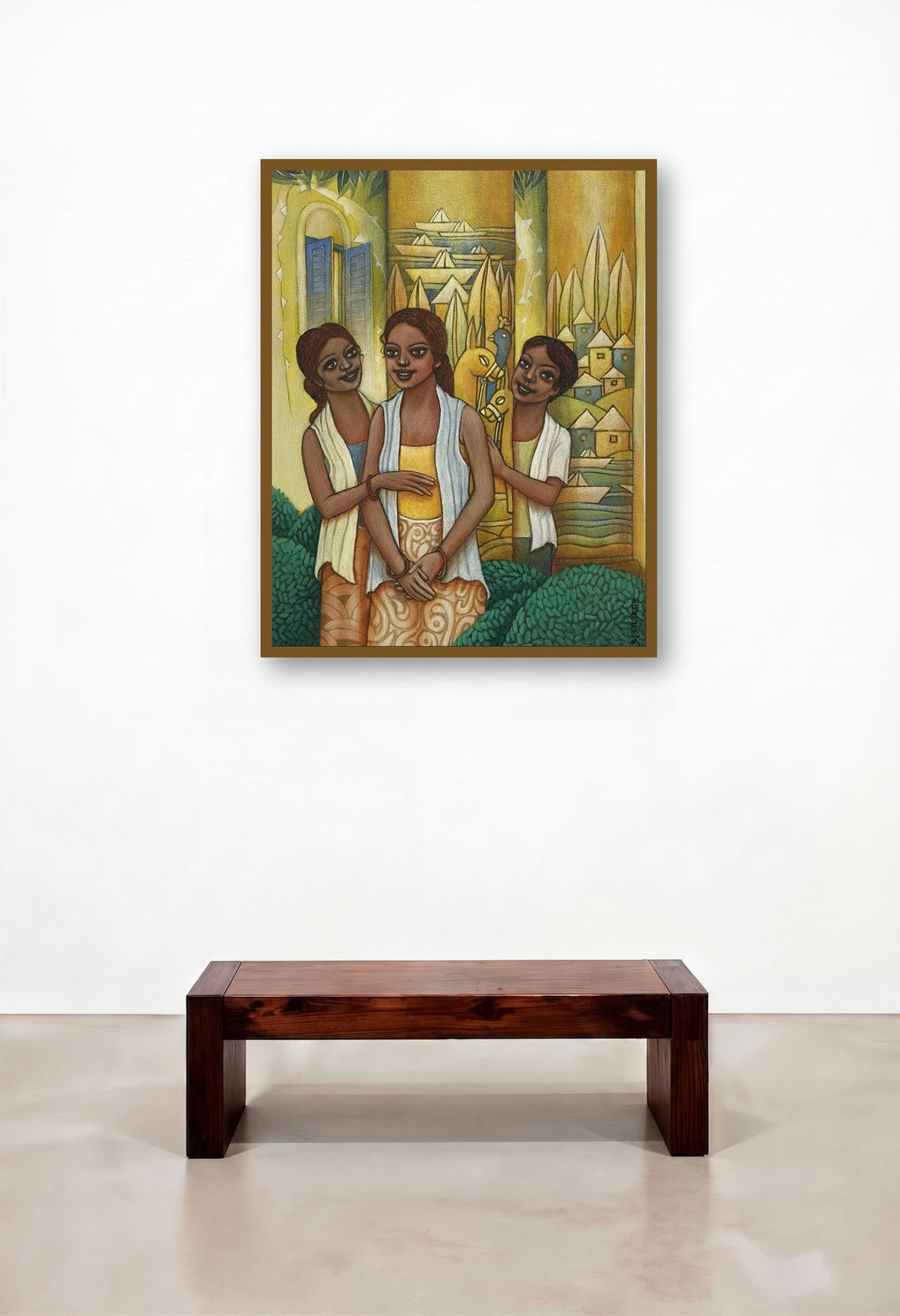 Childhood Love by artist Aniruddha Sarker displayed in a Designer Executive Office