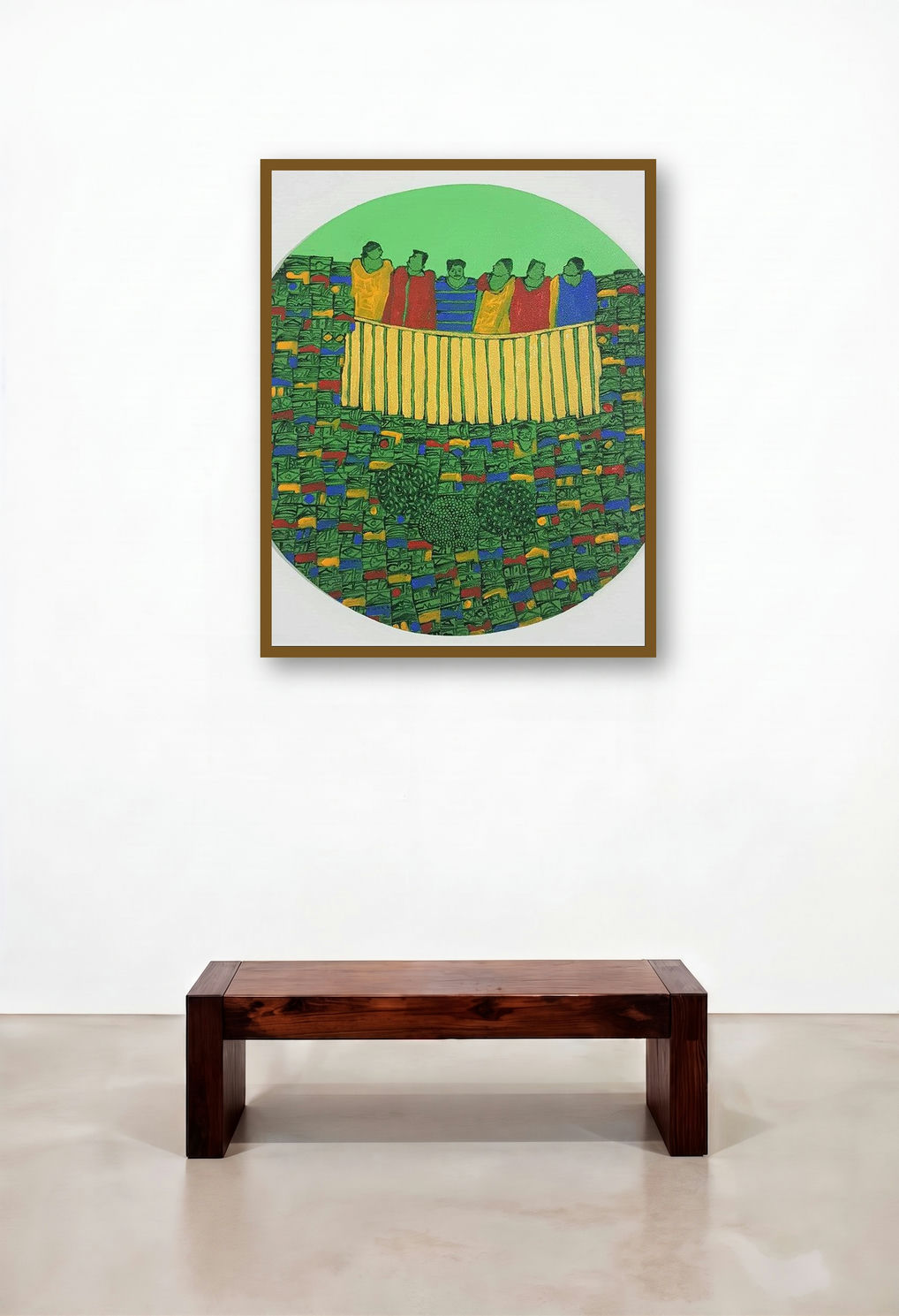 Cityscape 2 (A View from Above) by artist Rama Krishna V displayed in a Designer Reception Area