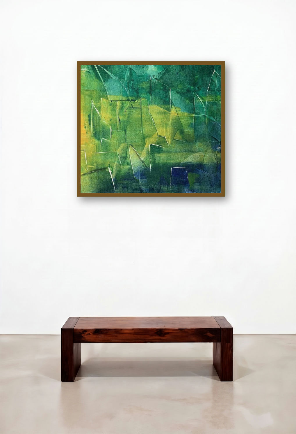 Cityscape (Urban Tapestry) by artist Amit Pithadia displayed in a Scandinavian Hotel Lobby