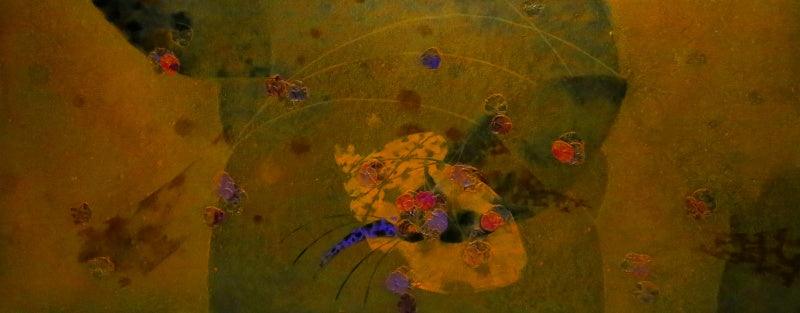 Abstract acrylic painting titled 'Colours Of Life', 24x60 inches, by artist Asif Shaikh on Canvas