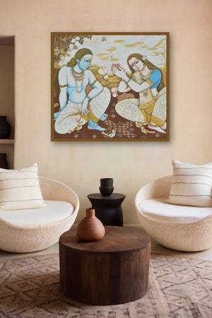 Couple (The Game of Love) by artist Manisha Srivastava displayed in a Boutique gallery