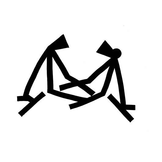 Figurative ink drawing titled 'Couple', 12x12 inches, by artist Ashok Hinge on board