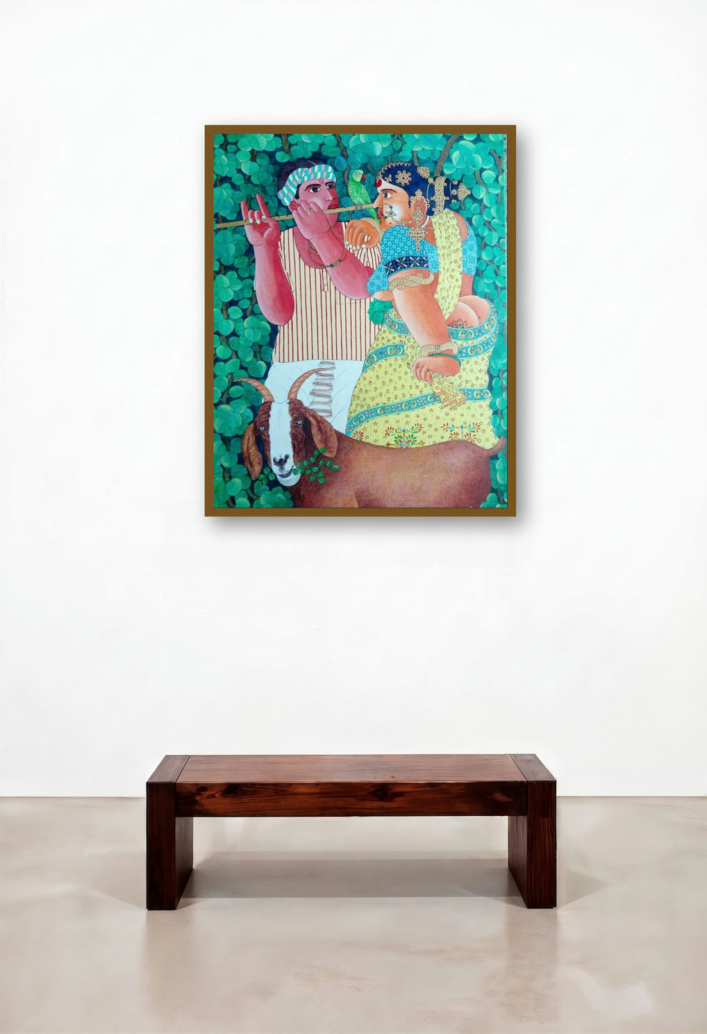 Couple And Goat 1 (Radha Krishna with Goat)