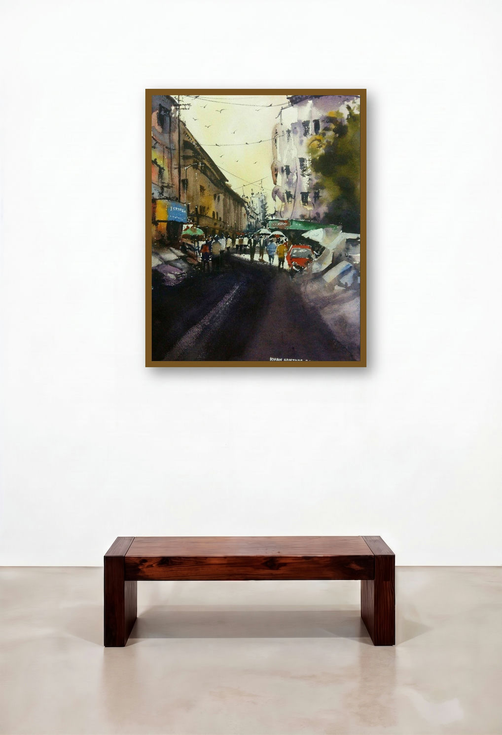 Cst ( Bora Bazar ) by artist Kiran Gunjkar displayed in a Luxury Home Office