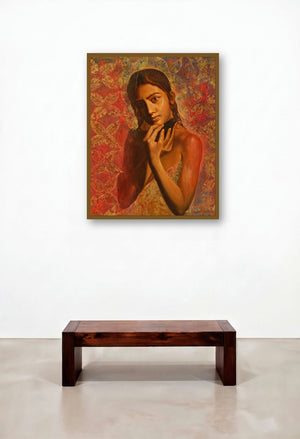 Dream by artist Harisadhan Dey displayed in a Mid-Century Modern Penthouse