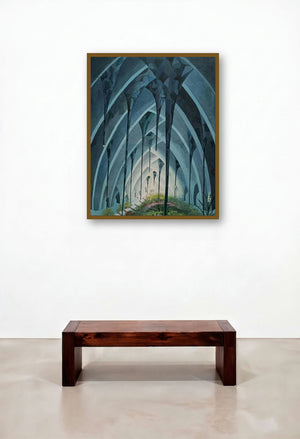 Dream (Celestial Hallway) by artist Rina Roy displayed in a Traditional Executive Office