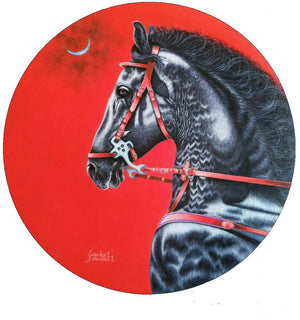 Animals acrylic painting titled 'Dream Horse', 24x24 inches, by artist Sanket Sawant on Canvas