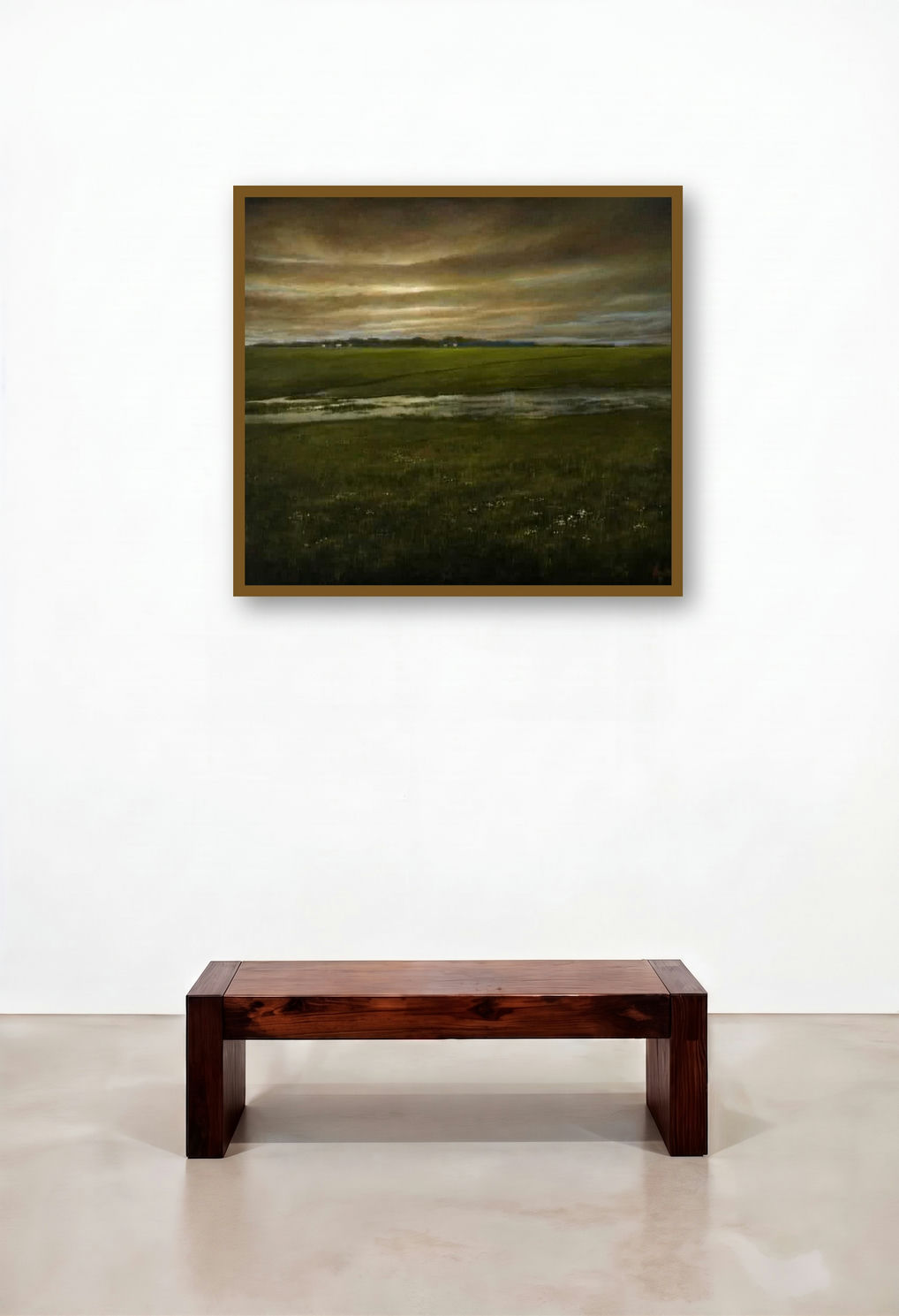 Early Morning (Tranquil Reflections) by artist Biju Thomas displayed in a Designer Hallway