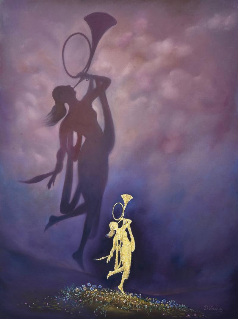 Music mixed media painting titled 'Ecstasy', 36x48 inches, by artist Durshit Bhaskar on Canvas