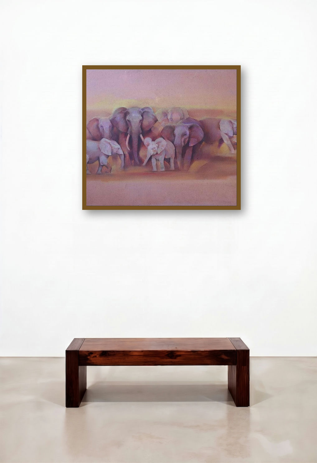 Elephant (Gentle Giants**) by artist Dinesh Mane displayed in a Eclectic Penthouse
