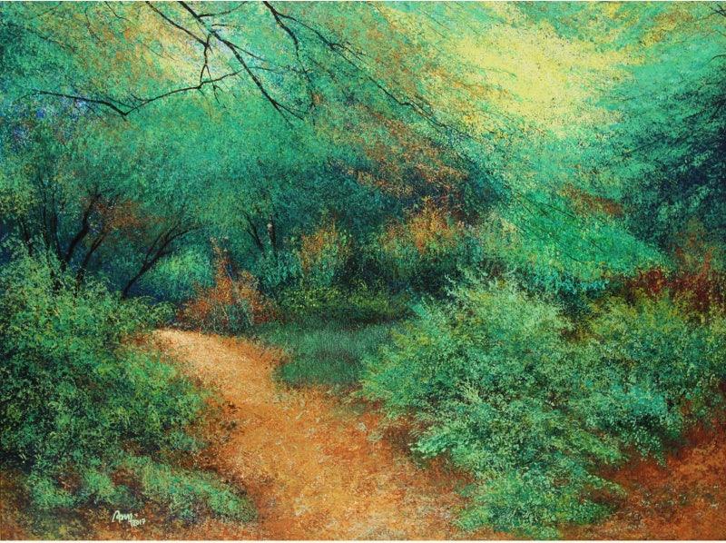 Nature acrylic painting titled 'Evening', 36x48 inches, by artist VIMAL CHAND on Canvas