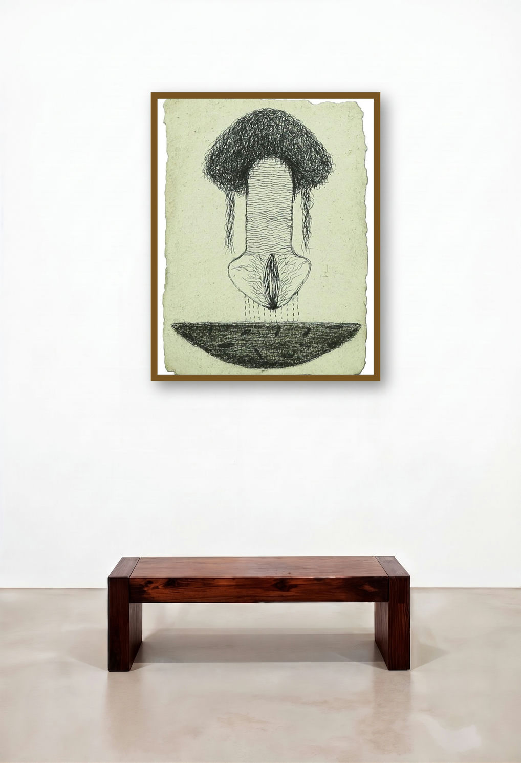 Expression 1 (The Seed of Life) by artist Charlee Correia displayed in a Minimalist Reception Area