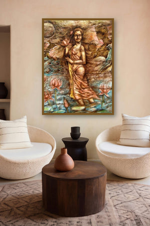 Fantasy by artist Darshan Sharma displayed in a Museum Style gallery