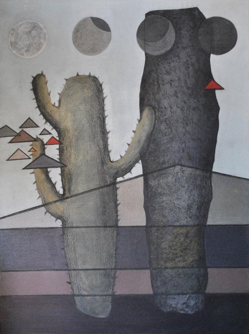 Still-life mixed media painting titled 'Farmer Life', 75x36 inches, by artist Samruddhi Patil on Canvas