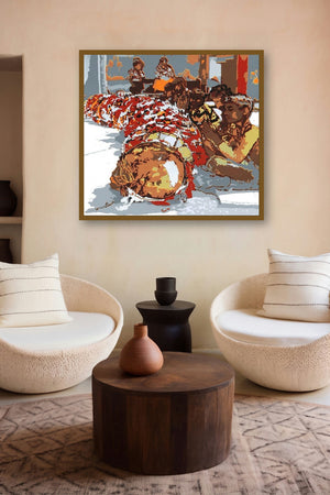 Festival (Rhythmic Celebration) by artist Kanchan Kapruwan displayed in a Curated gallery