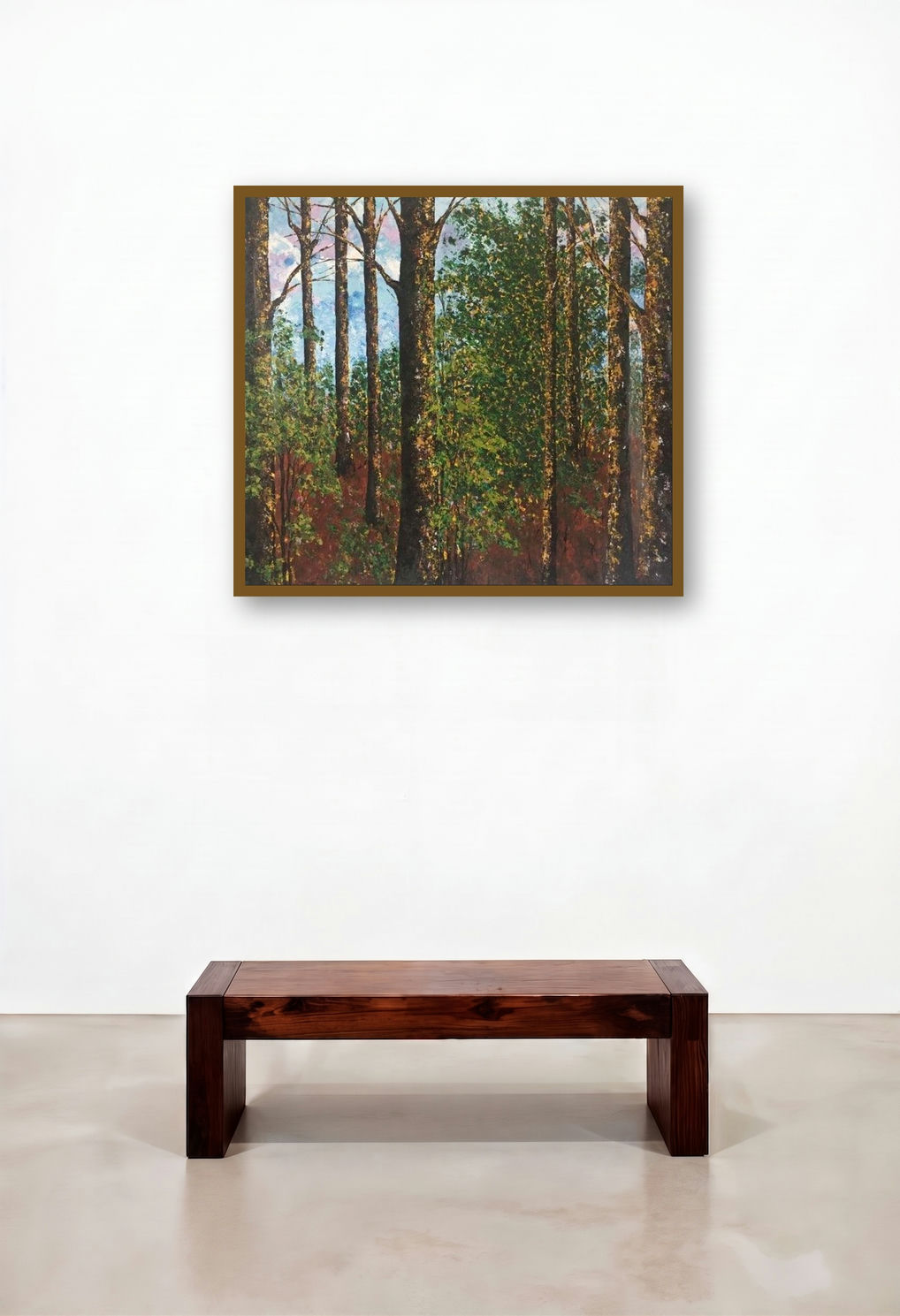 Flora (Into the Woods) by artist Shilpi Singh Patel displayed in a Transitional Living Room